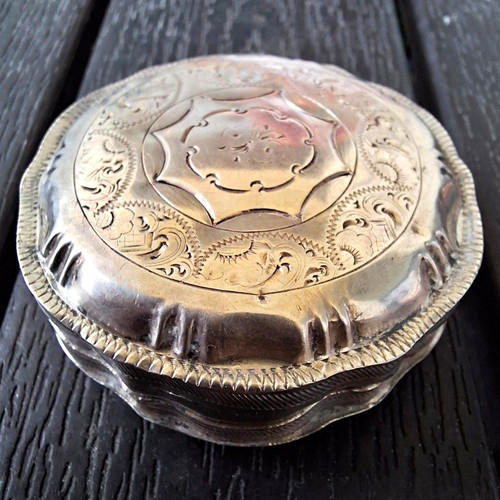 Antike biedermeier silberdose - antike,