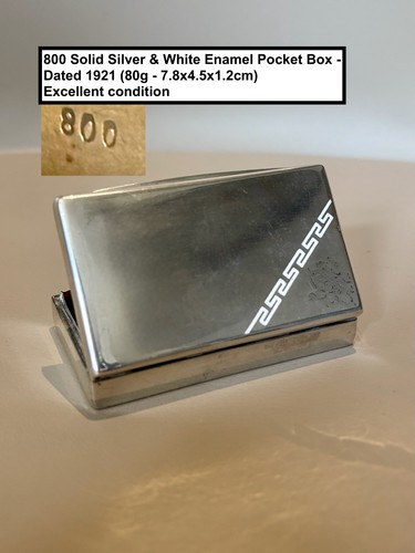 800 silber dose - deco, weiss