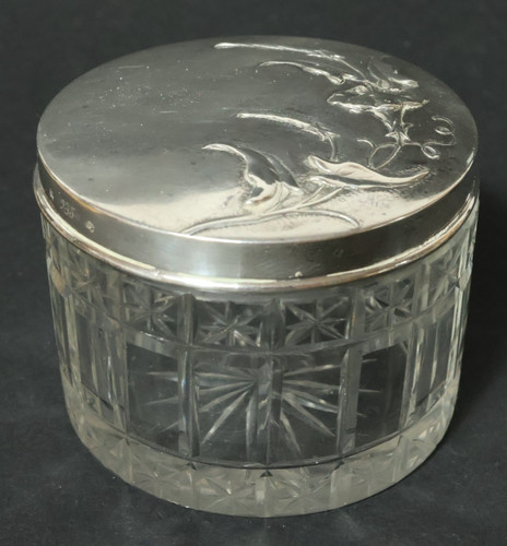 Alte silberne glasdose - alte, 935