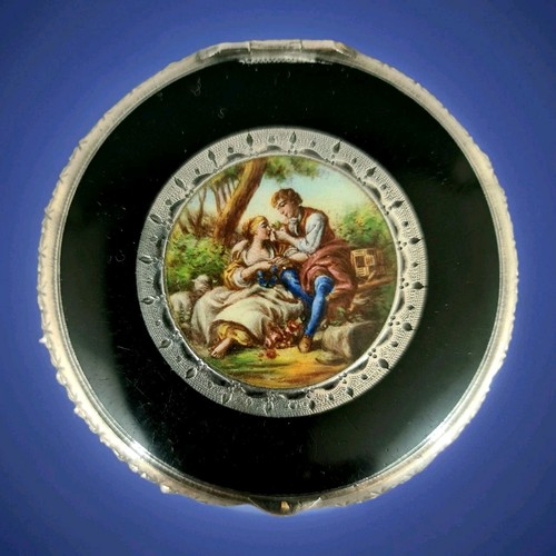 V0071 runde silber dose - silber, mit