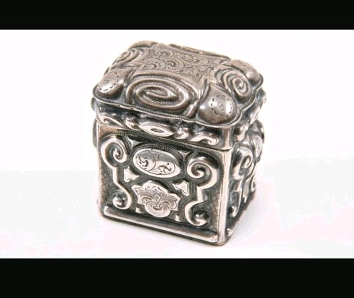 Sterling silber miniaturdose - miniaturdose, /